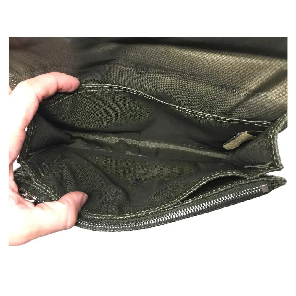 Longchamp Compact Pebbled Leather Crossbody Bag